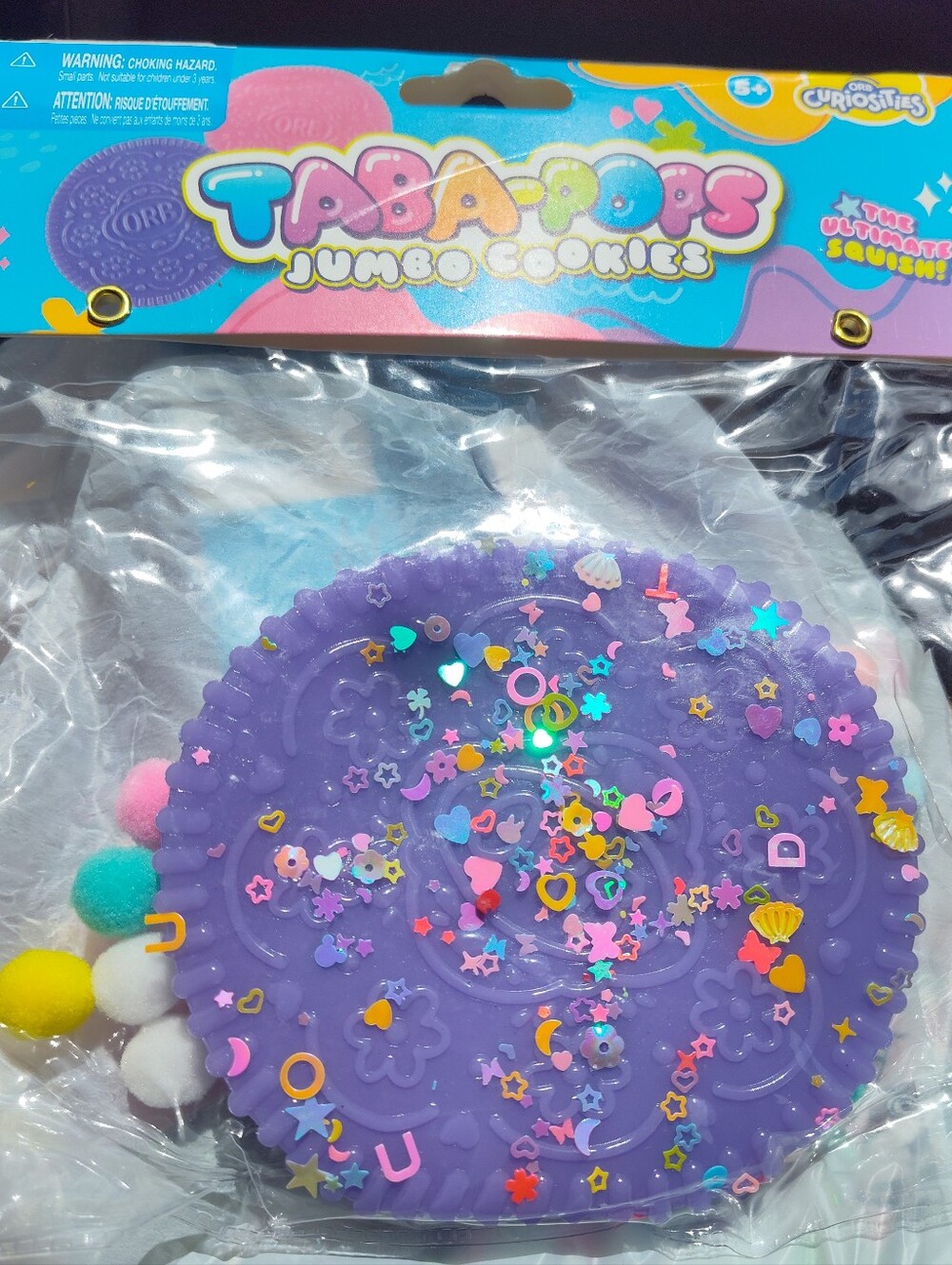 Jumbo Cookie Taba Squishy Toy - Purple